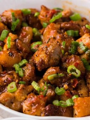 Air Fryer Pork Belly Bites