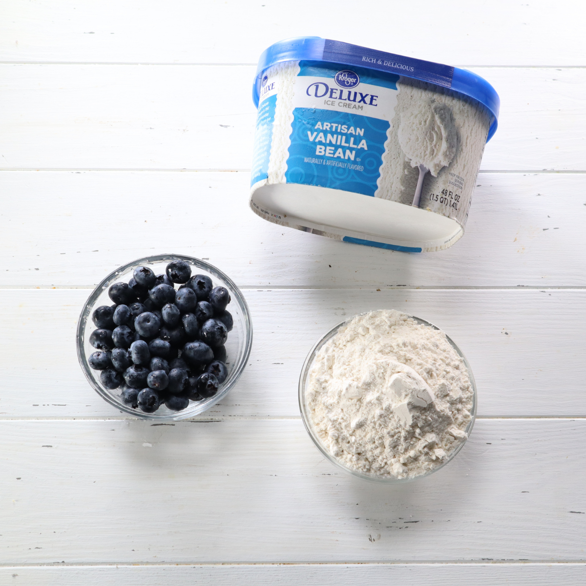 Ingredients Needed For Air Fryer Blueberry Ice-Cream Bread