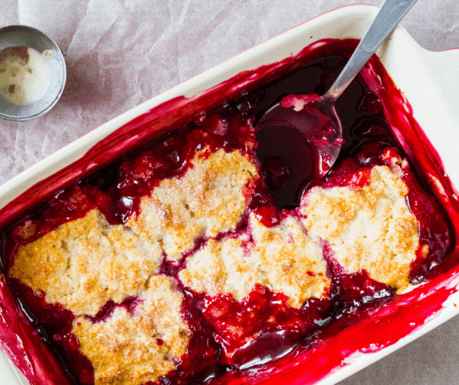 Air Fryer Cherry Cobbler