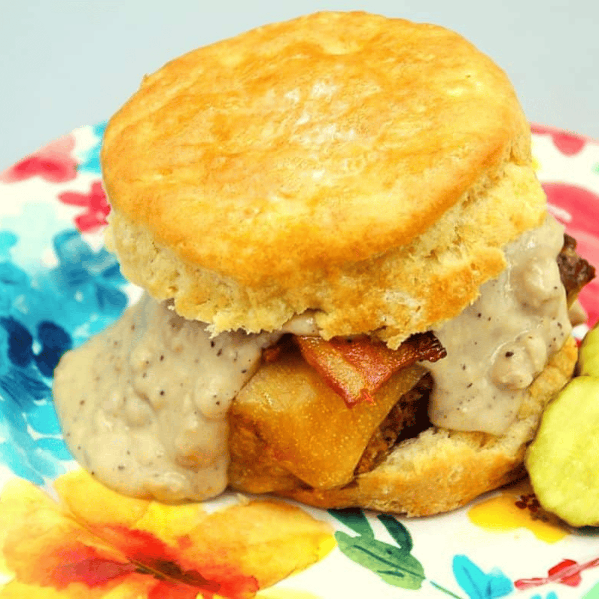 Prepare Southern Fried Chicken and top with Cheddar or American cheese, melting it in the air fryer for a delicious finish.