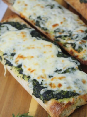 Air Fryer Spinach Florentine Pizza