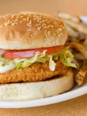 Air Fryer Chicken Patty Sandwiches