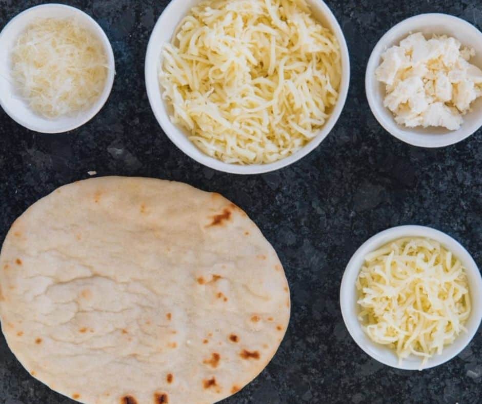 air fryer panera copycat four cheese flatbread