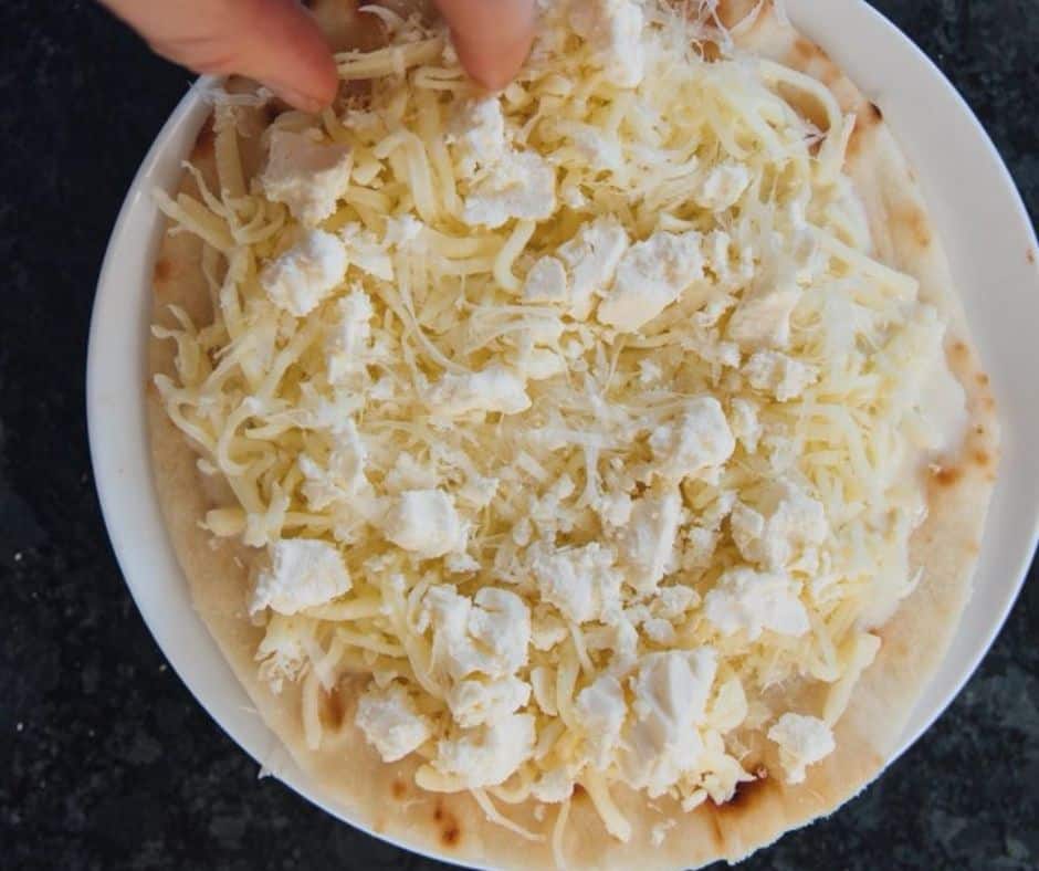 air fryer panera copycat four cheese flatbread