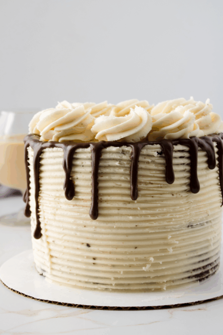 Air Fryer Bailey’s Cake baked until golden and moist, ready to serve