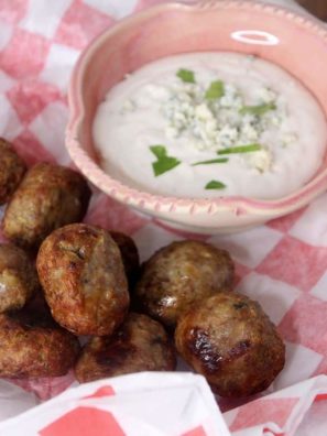 Air Fryer Blue Cheese Meatballs