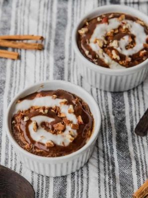 Air Fryer Cinnamon Roll Baked Oatmeal