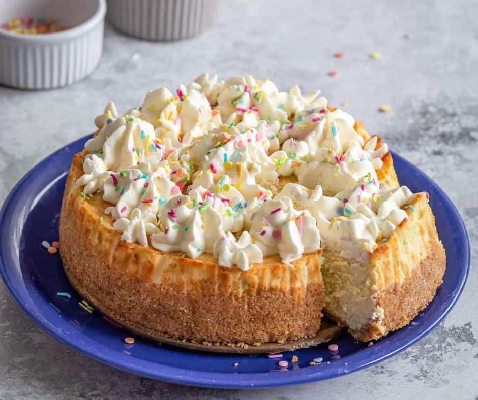 Air Fryer Funfetti Cheesecake