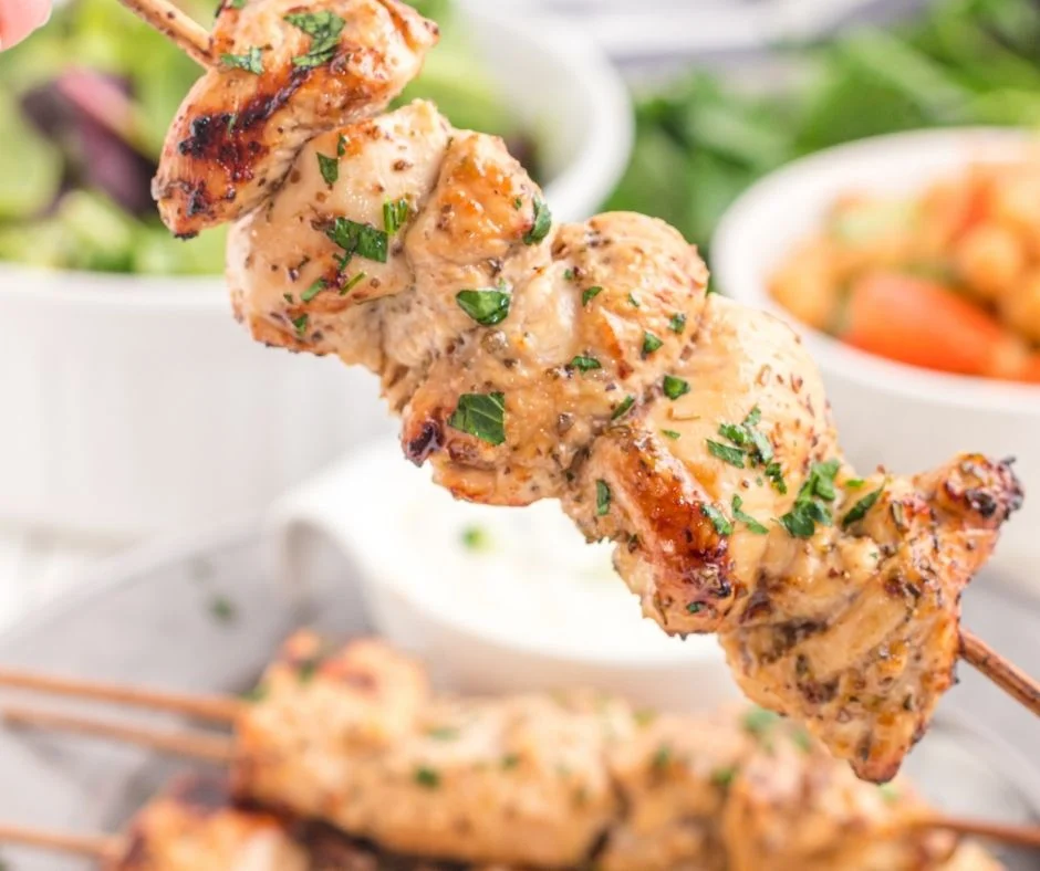 JUMP TO RECIPE LEAVE A REVIEW Air Fryer Greek Chicken Kebabs — If you’re looking for a flavorful and moist chicken kebab recipe, look no further. This dish is perfect for any cook who loves to experiment with different ingredients. The flavors are a fantastic blend of Mediterranean goodness that will delight your taste buds!