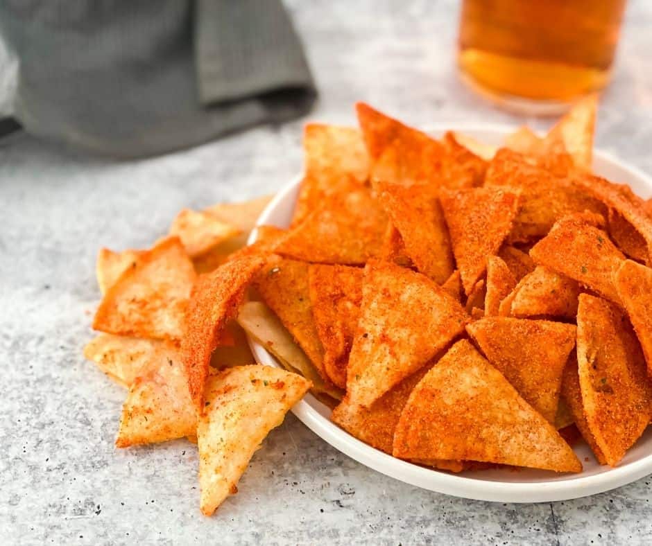 Air fryer Doritos recipe with crispy, cheesy chips for a perfect snack.
