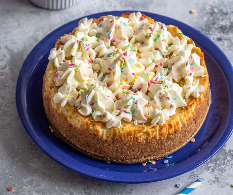 Air Fryer Funfetti Cheesecake