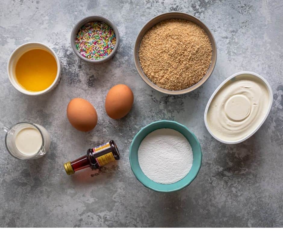 Ingredients Needed For Air Fryer Funfetti Cheesecake