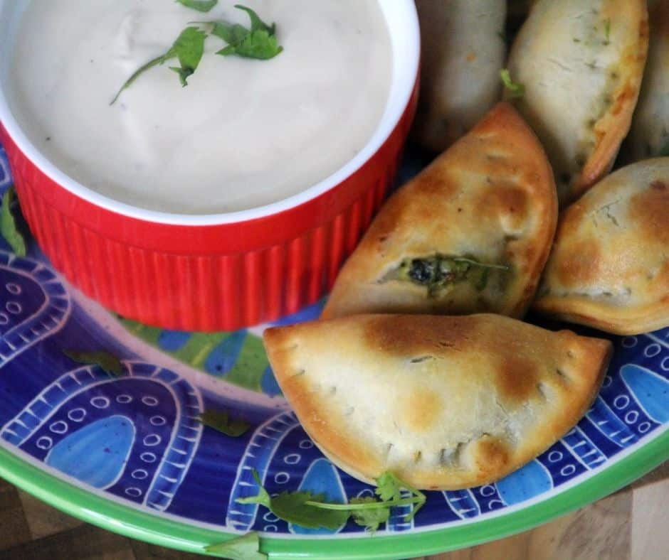 Air Fryer Spinach and Cheese Empanadas