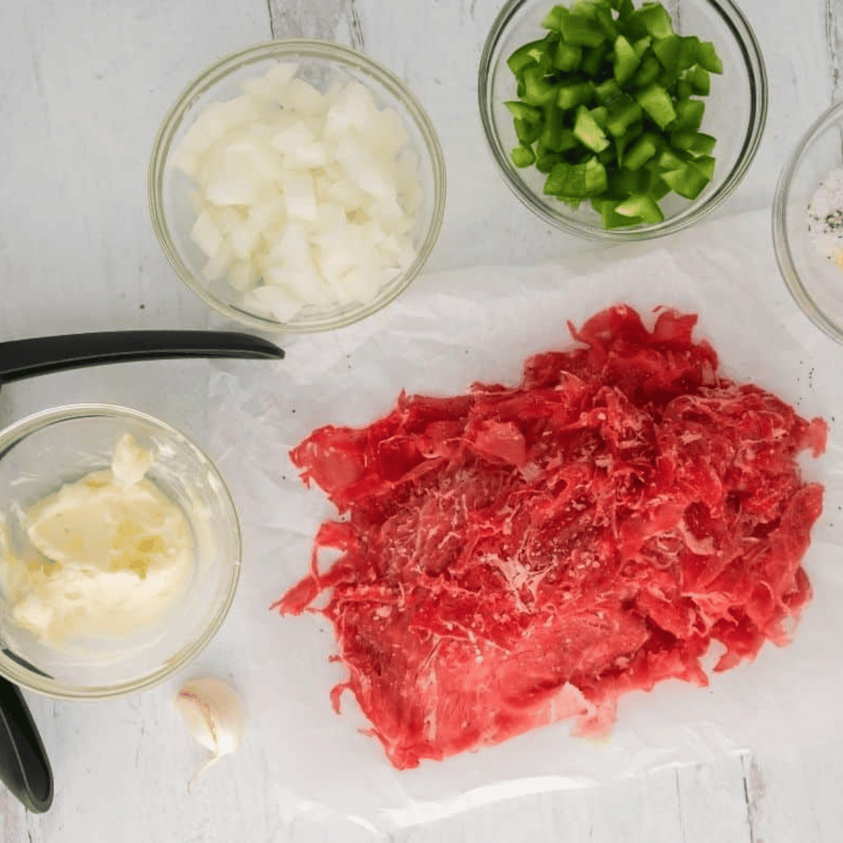 Arbys Angus Cheesesteak Ingredients on kitchen table.
