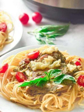 Instant Pot Cashew Basil Pesto Chicken