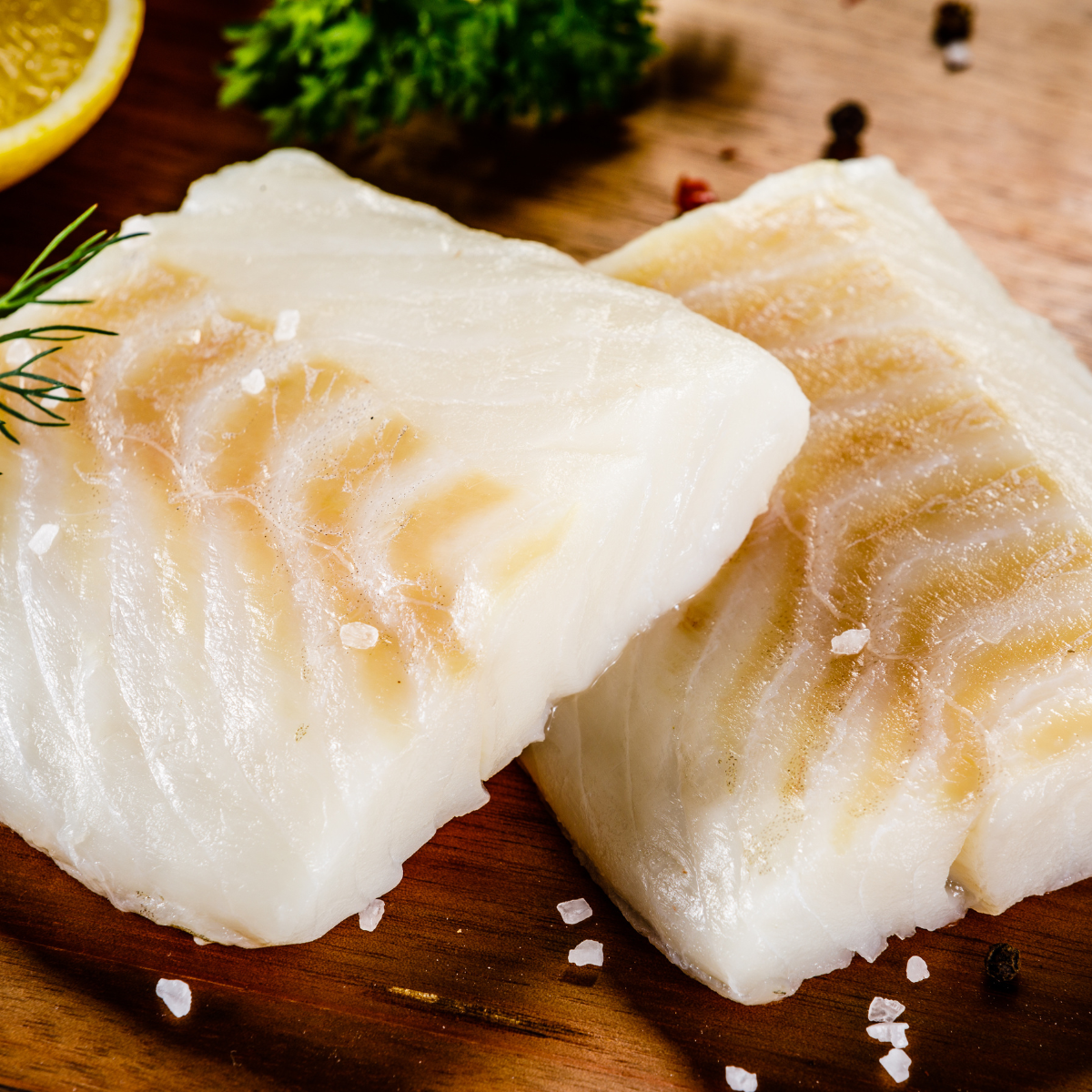 Ingredients Needed For Crispy Air Fryer Cod on kitchen table.