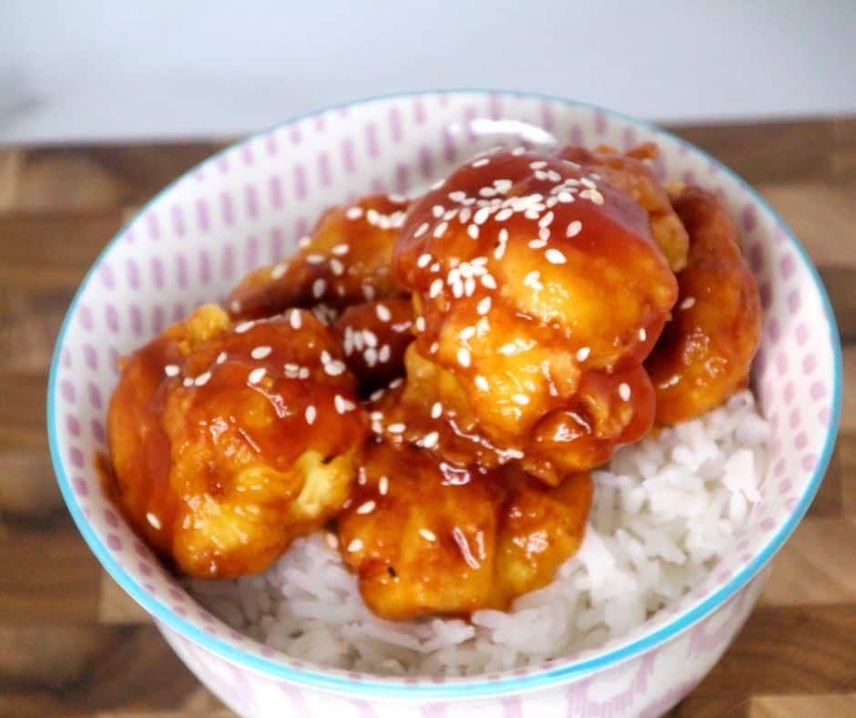 Air Fryer Trader Joe’s Kung Pao Tempura Cauliflower
