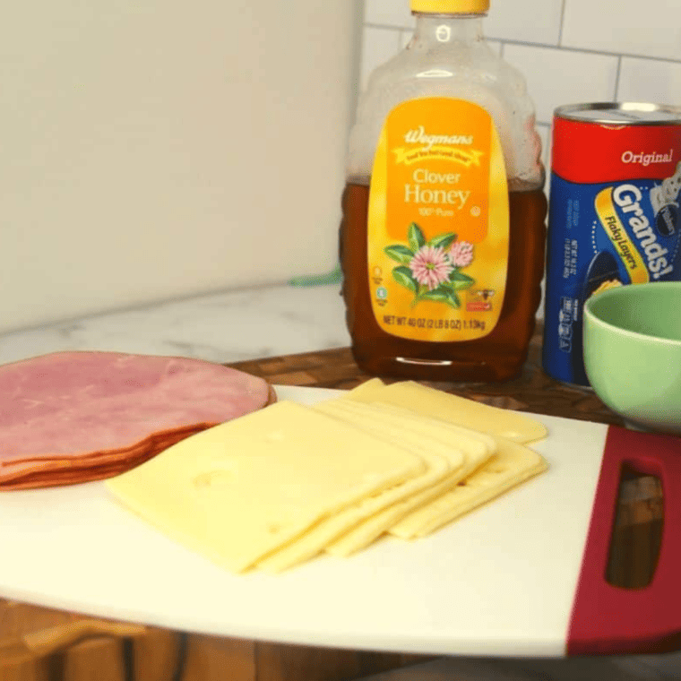 Air Fryer Ham and Cheese Biscuit Sandwiches