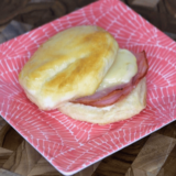 air fryer ham and cheese biscuit sandwiches