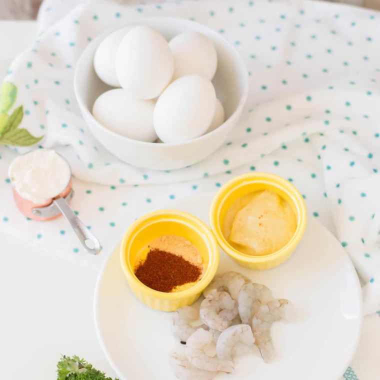 Air Fryer Shrimp Deviled Eggs