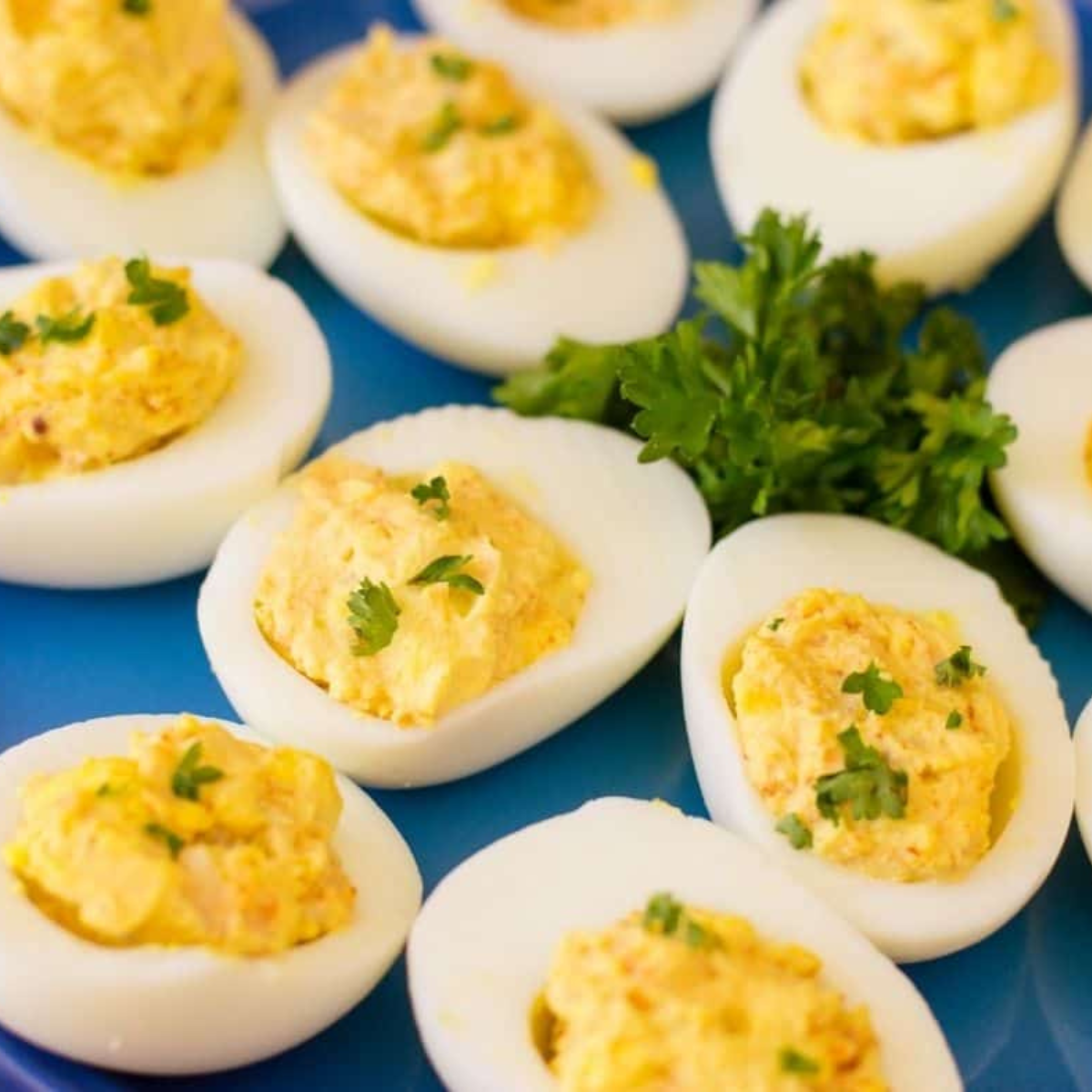 Air Fryer Shrimp Deviled Eggs