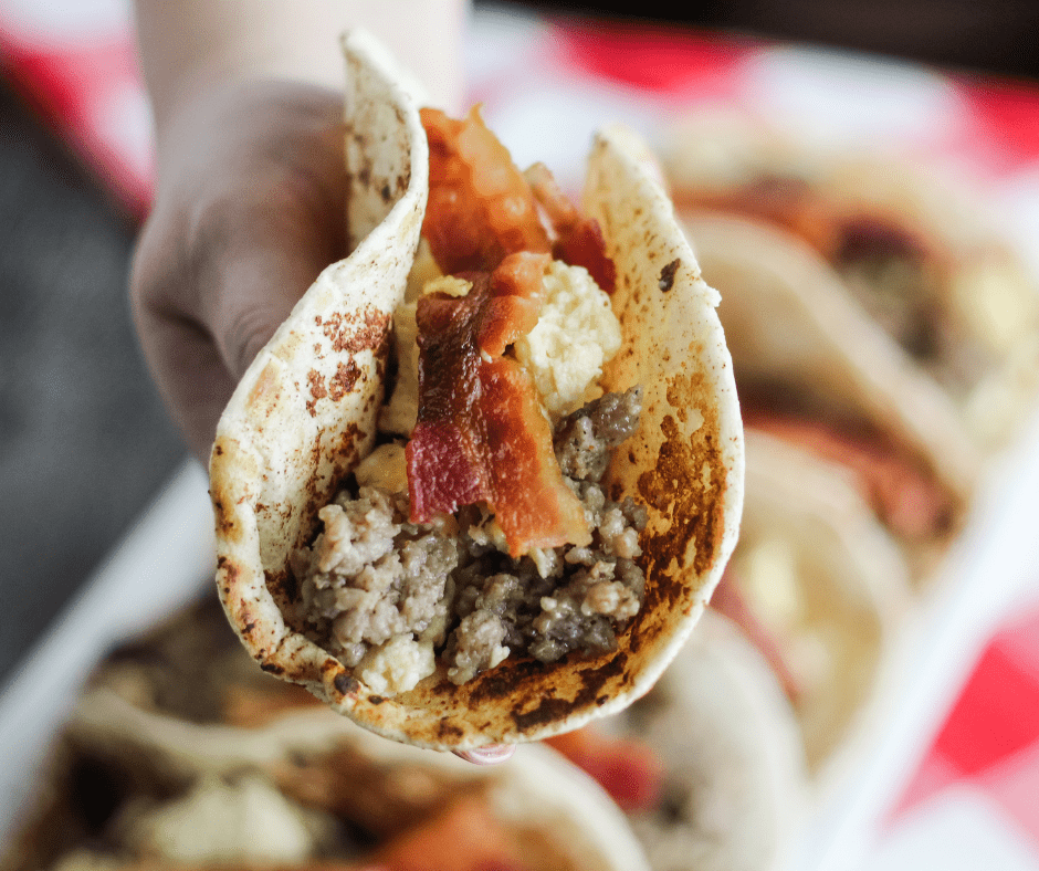 Air Fryer French Toast Breakfast Tacos