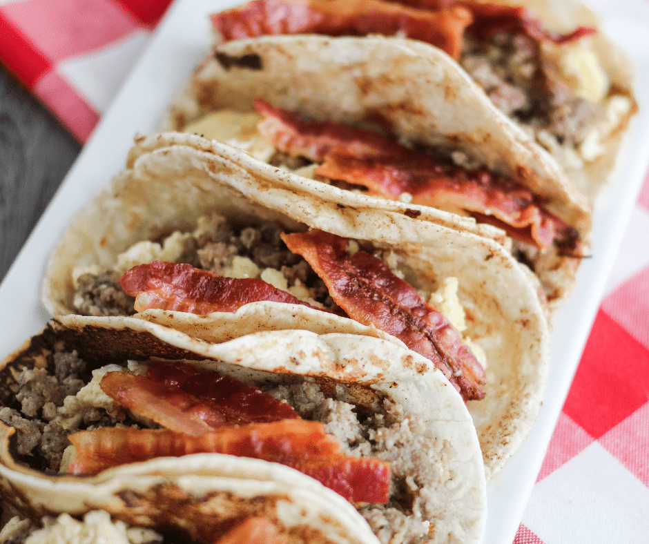 Air Fryer French Toast Breakfast Tacos
