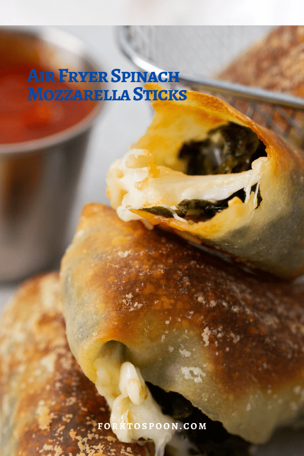 Air Fryer Spinach Mozzarella Sticks