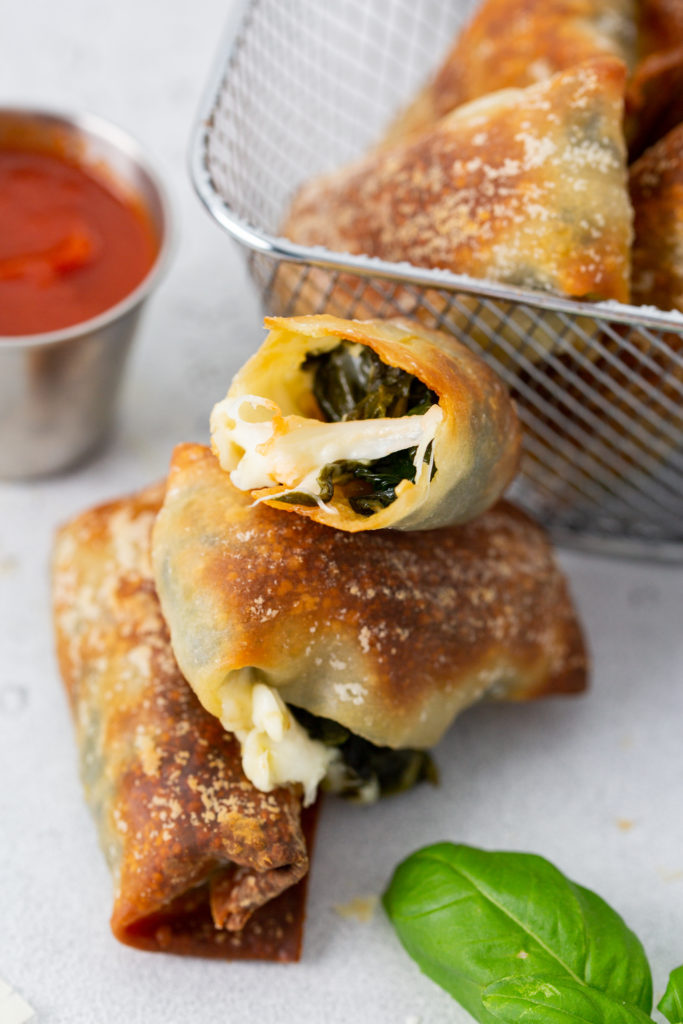 Air Fryer Spinach Mozzarella Sticks