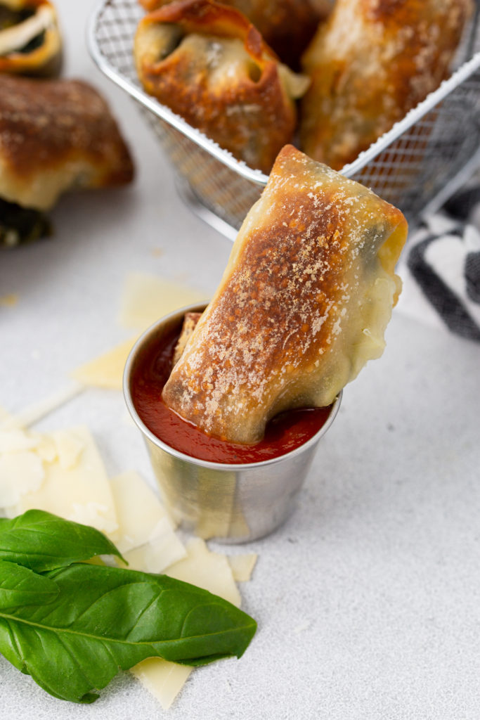 Air Fryer Spinach Mozzarella Sticks