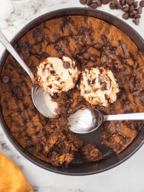 Easy Air Fryer Chocolate Chip Pizookie Recipe