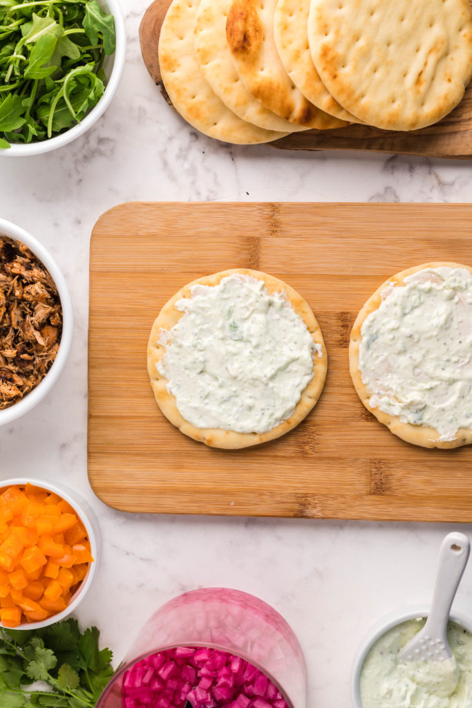 Air Fryer Salmon Flatbread