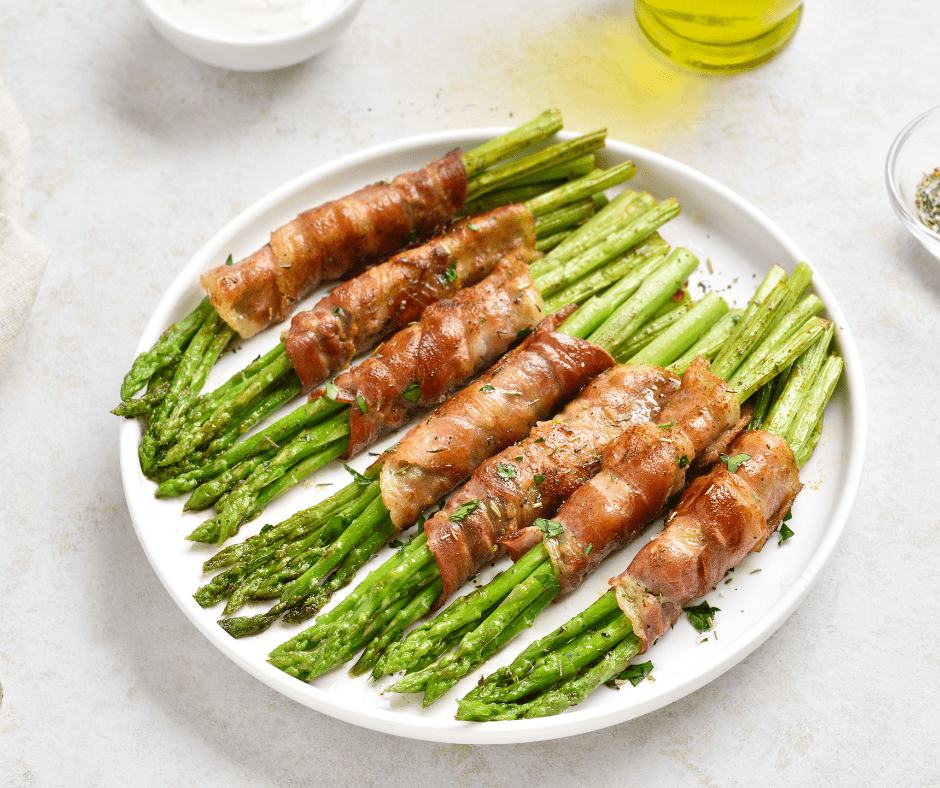 Air Fryer Bacon Wrapped Asparagus