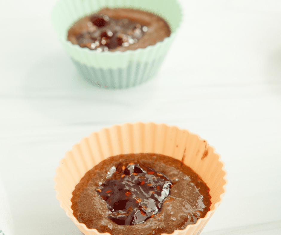 Air Fryer Chocolate Raspberry Cupcakes