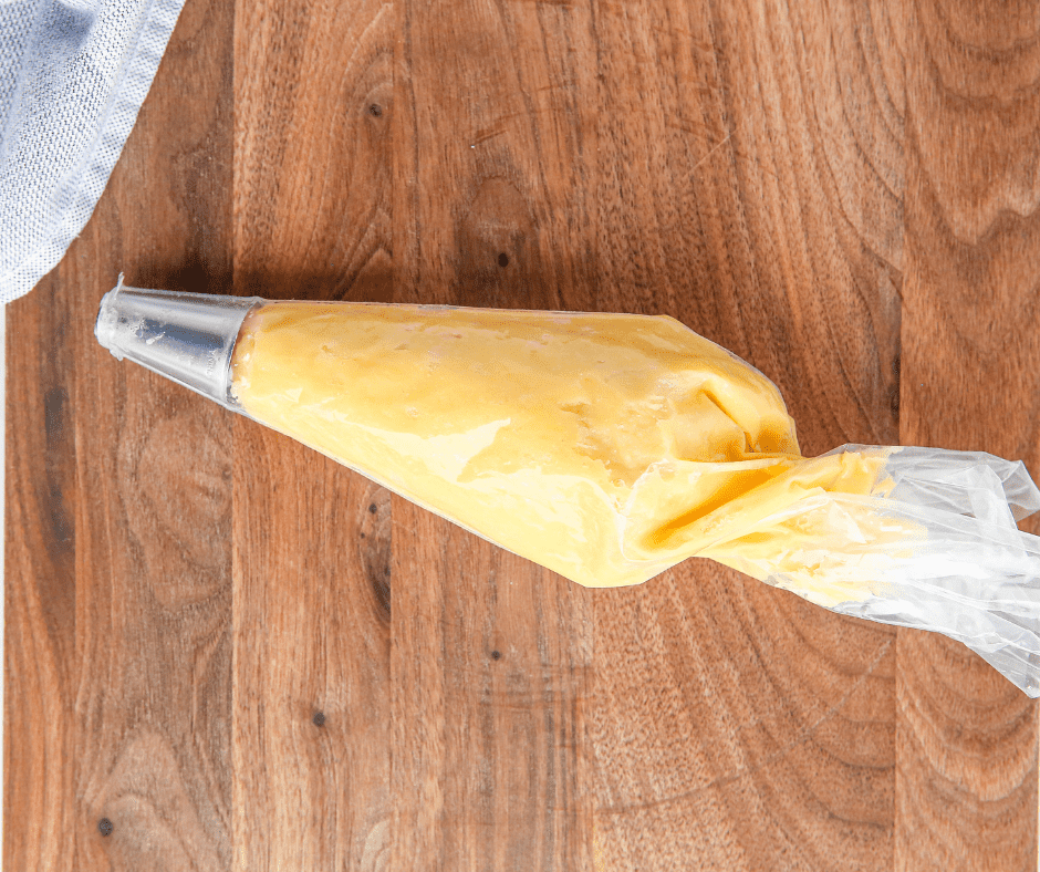 Set air fryer to 350°F and cook eclairs for 6-8 minutes until golden and puffed.