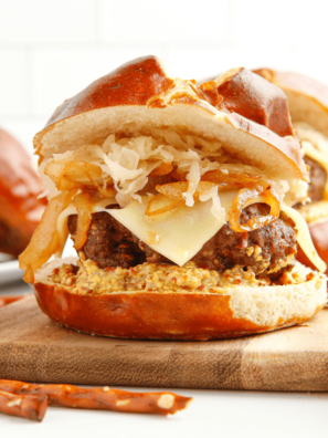 Air Fryer Oktoberfest Burger