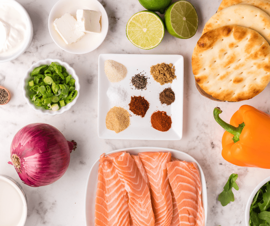 Air Fryer Salmon Flatbread