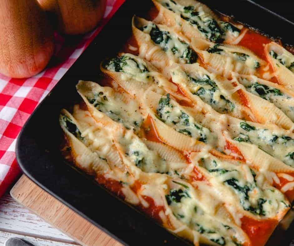Air-Fryer-Stuffed-Spinach-Pasta-Shells-4