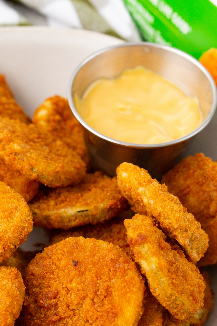 Creamy golden honey mustard sauce in a small bowl ready to serve
