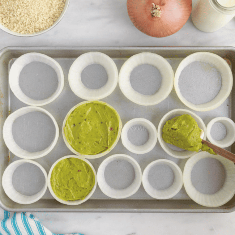 Air Fryer Guacamole Stuffed Onion Rings