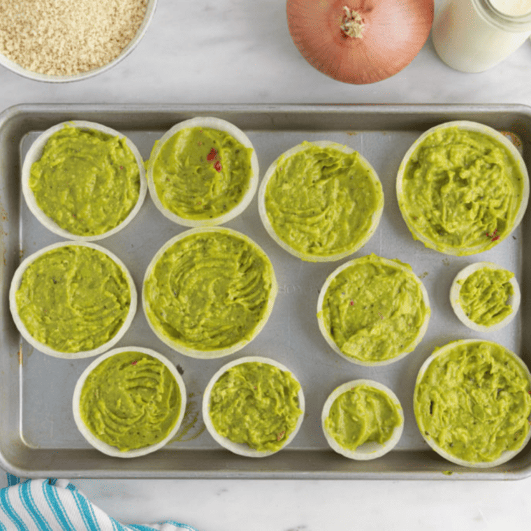 Air Fryer Guacamole Stuffed Onion Rings