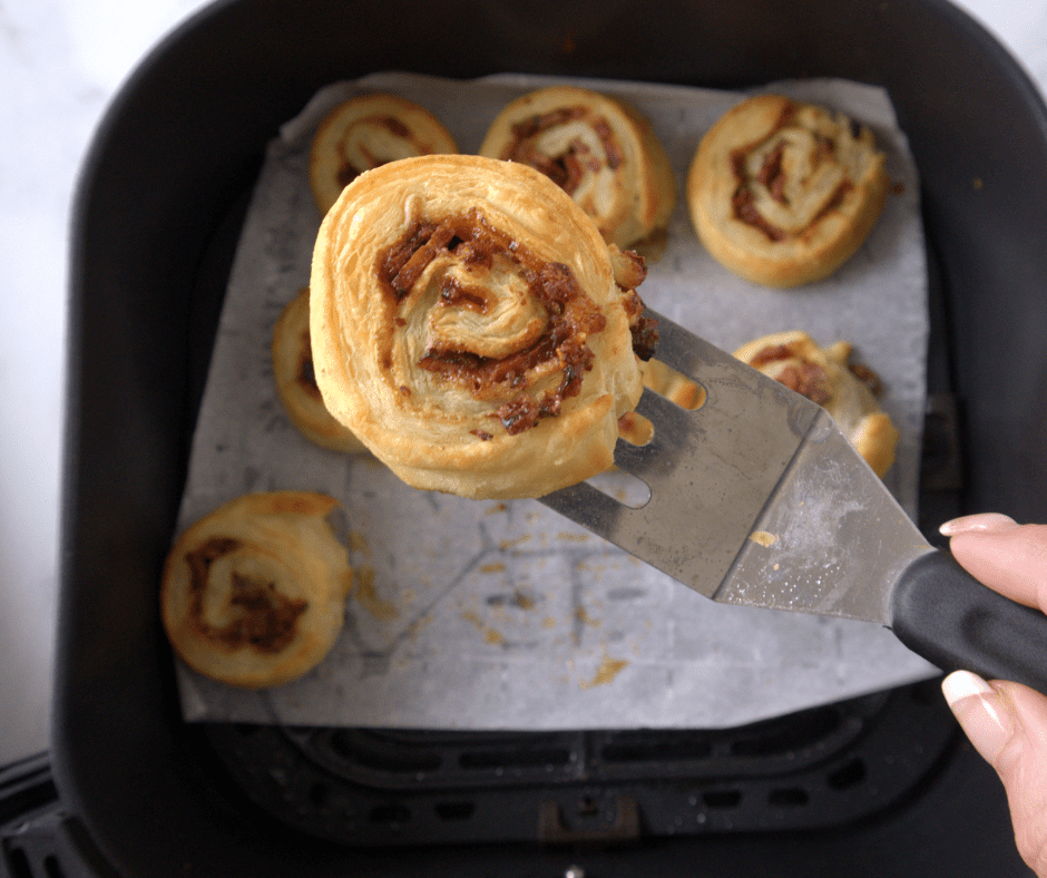 Air Fryer Bacon and Cheese Breakfast Pinwheels