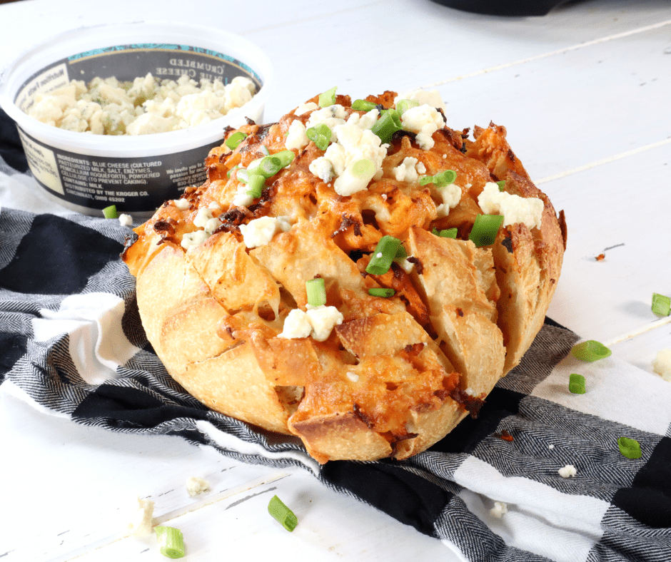 Air Fryer Buffalo Chicken Pull-Apart Bread