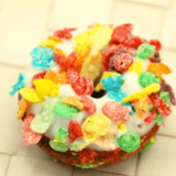 Air Fryer Fruity Pebbles Donuts