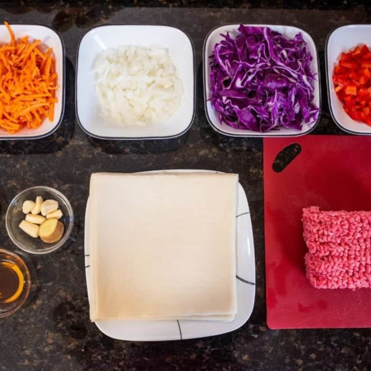 Air Fryer Ground Beef Egg Rolls