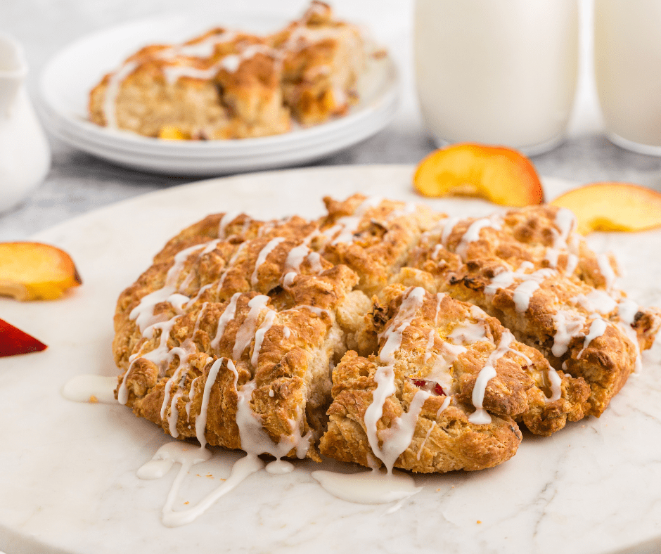 Air Fryer Peach and Cream Scones