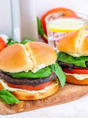 Air Fryer Portobello Mushroom Burger
