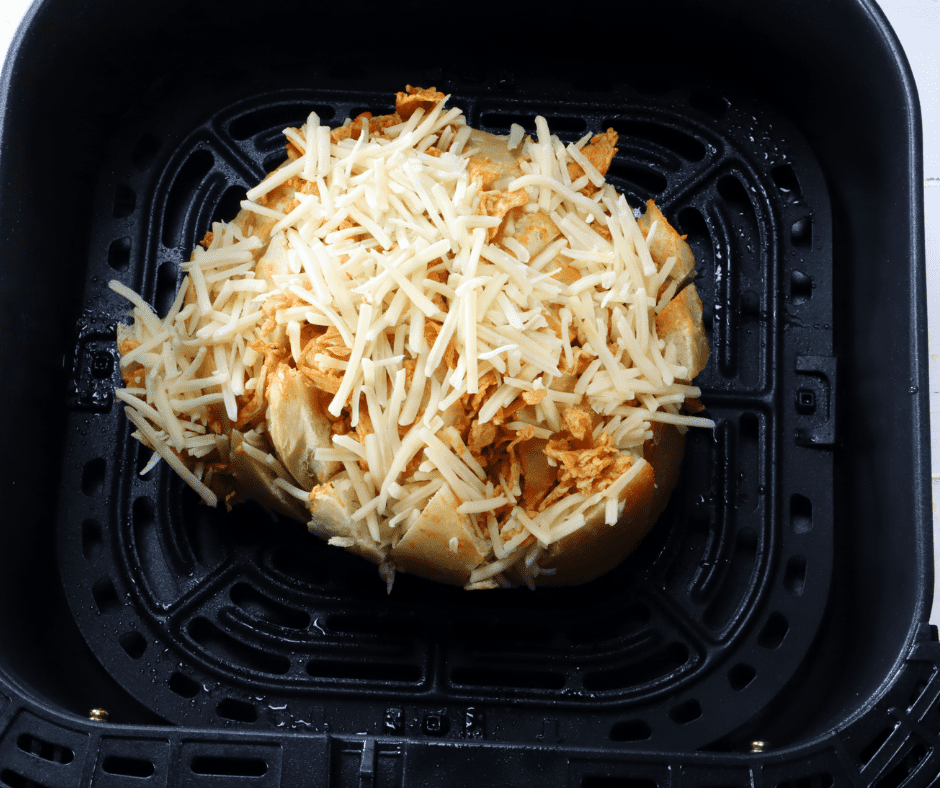 Air Fryer Buffalo Chicken Pull-Apart Bread