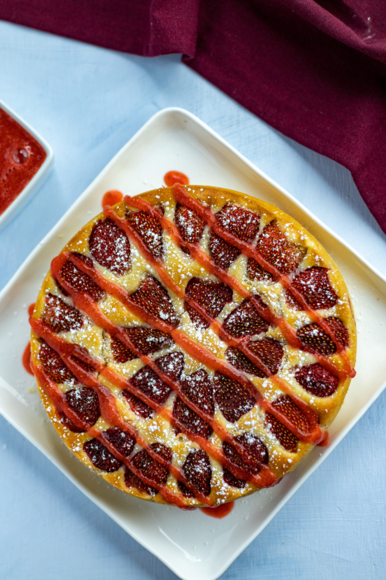 Air Fryer Strawberry Cake