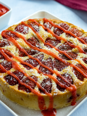 air fryer strawberry cake